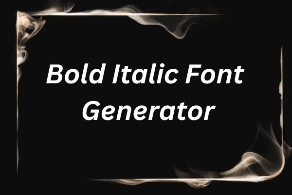 bold itaic Font Generator image