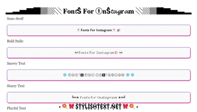 Fonts For Instagram Generator (🅲🅾🅿🆈 𝓪𝓷𝓭 𝗽𝗮𝘀𝘁𝗲)