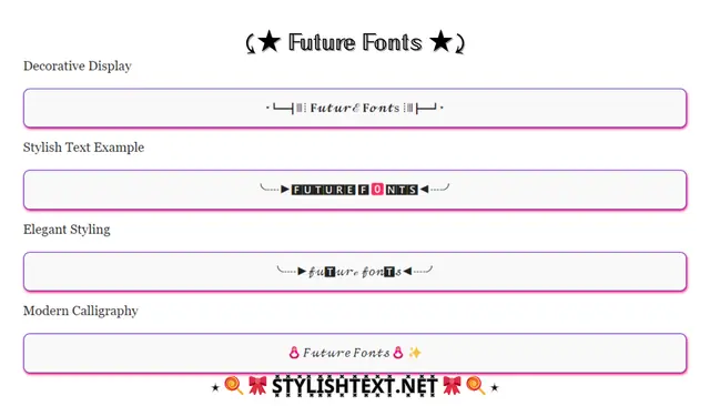 Future Fonts Stylish Generator (ᑢᓍᕵᖻ ᗩᘉᕲ ᕵᗩSᖶᘿ)