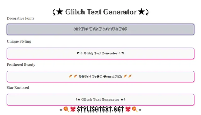 Glitch Text Generator (𝐂𝐨𝐩𝐲 𝐚𝐧𝐝 𝐏𝐚𝓈𝐭𝐞)